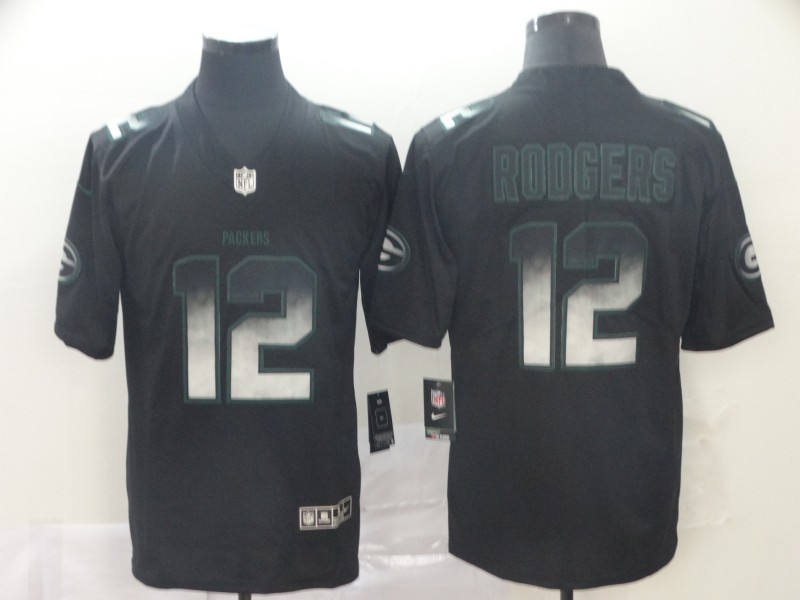 Men's Green Bay Packers Aaron Rodgers #12 Black Team Jersey